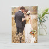 Modern Two Foto Wedding Vielen Dank Dankeskarte (Stehend Vorderseite)