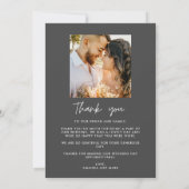 Modern Two Foto Wedding Vielen Dank Dankeskarte (Rückseite)