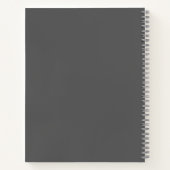 Modern Two Initial Monogram Gray Notizblock (Rückseite)