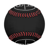 Modern Two Initials Monogramm Baseball (Rückseite)