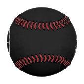 Modern Two Initials Monogramm Baseball (Vorderseite)