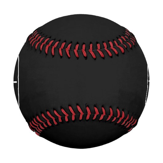 Modern Two Initials Monogramm Baseball (Vorderseite)