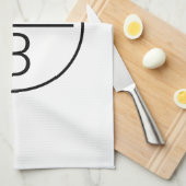 Modern Two Initials Monogramm Geschirrtuch (Viertel Falte)