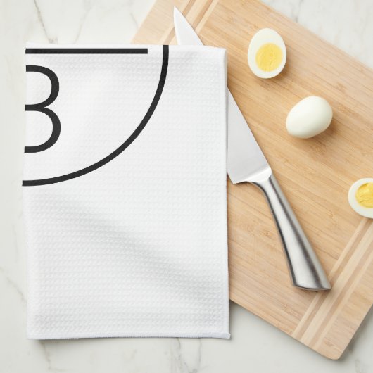 Modern Two Initials Monogramm Geschirrtuch (Viertel Falte)