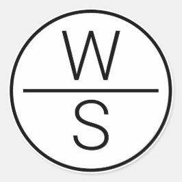 Modern Two Initials Monogramm Runder Aufkleber