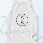 Modern Two Initials Monogramm Schürze