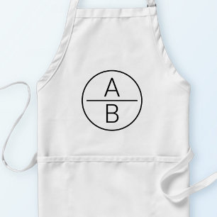 Modern Two Initials Monogramm Schürze