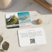 Modern Two Photo Photography QR Code Camera Visitenkarte