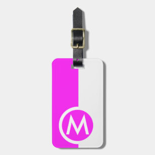 Modern Two Tone Pink Mit Monogramm Gepäckanhänger