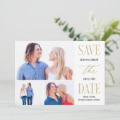 Modern Type bearbeitbare Farbkarte Save the Date Dankeskarte (Stehend Vorderseite)