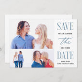 Modern Type bearbeitbare Farbkarte Save the Date Dankeskarte (Vorne/Hinten)