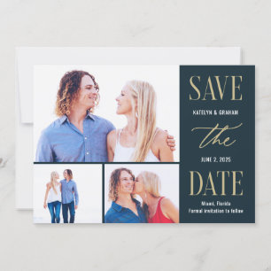 Modern Type bearbeitbare Farbkarte Save the Date Dankeskarte