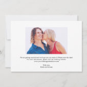 Modern Type bearbeitbare Farbkarte Save the Date Dankeskarte (Rückseite)