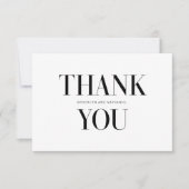 Modern Type Bold Wedding Danke Foto Card (Vorderseite)