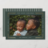 Modern Type Gold Frame Overlay Foto Weihnachten (Vorne/Hinten)