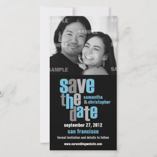 Modern Type Save the Date Fotokarte