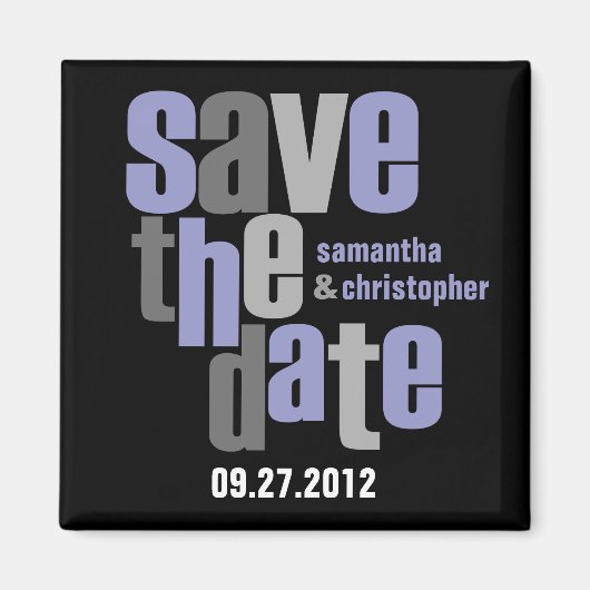 Modern Type Save the Date Magnet (Vorne)