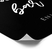 Modern Typografie Dessert Bar Hochzeitsstift Poster (Ecke)