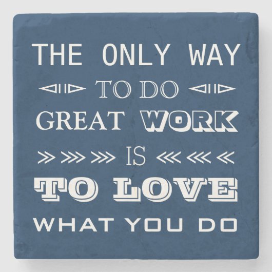 Modern Typografie Inspiration Zitat Steinuntersetzer (Vorderseite)