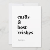 Modern Typografy 12x18" Cards und Best Wish Sign Einladung (Vorderseite)
