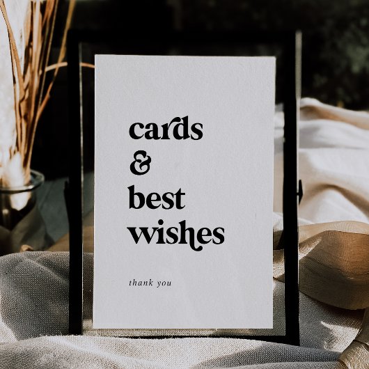 Modern Typografy 12x18" Cards und Best Wish Sign Einladung