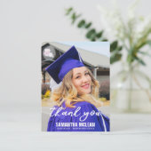 Modern Typografy Abschluss Foto Vielen Dank Postkarte (Stehend Vorderseite)