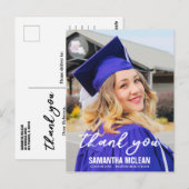 Modern Typografy Abschluss Foto Vielen Dank Postkarte (Vorne/Hinten)