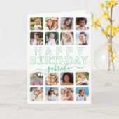 Modern Typografy Birthday Card - Custom Foto Gre Karte (Gelbe Blume)