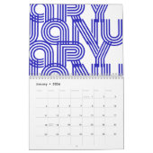 Modern Typografy Blue White Kalender (Jan 2026)