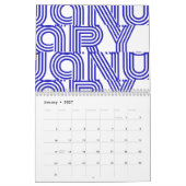 Modern Typografy Blue White Kalender (Jan 2027)