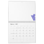 Modern Typografy Blue White Kalender (Feb 2027)