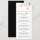 Modern Typografy Dandelion Wedding Menu Menükarte (Vorne/Hinten)