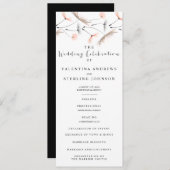 Modern Typografy Dandelion Wedding Program Card Programm (Vorne/Hinten)