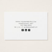 Modern Typografy Earring Display Cards (Rückseite)