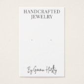 Modern Typografy Earring Display Cards (Vorderseite)