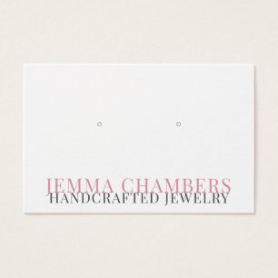 Modern Typografy Earring Juwelier Display Card