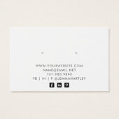 Modern Typografy Earring Juwelier Display Card (Rückseite)