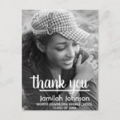 Modern Typografy Foto 2025 Abschluss Vielen Dank Postkarte (Vorderseite)