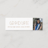 Modern Typografy Graduate Name Card Mini Visitenkarte (Vorderseite)