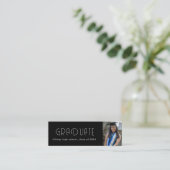Modern Typografy Graduate Name Card Mini Visitenkarte (Stehend Vorderseite)