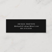 Modern Typografy Graduate Name Card Mini Visitenkarte (Rückseite)