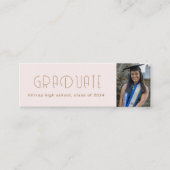 Modern Typografy Graduate Name Card Mini Visitenkarte (Vorderseite)