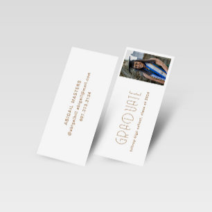 Modern Typografy Graduate Name Card Mini Visitenkarte