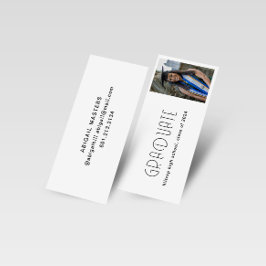 Modern Typografy Graduate Name Card Mini Visitenkarte