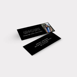 Modern Typografy Graduate Name Card Mini Visitenkarte