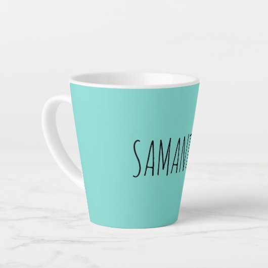 Modern Typografy Name Blue Green Milchtasse (Linke Ecke)