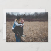 Modern Typografy White Overlay Foto Save The Date (Rückseite)