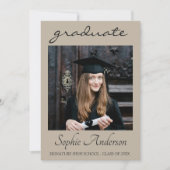 Modern Typography 3 Photo Collage Graduation Party Einladung (Vorderseite)