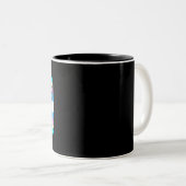 Modern Typography | Custom Name Pastel Holographic Zweifarbige Tasse (VorderseiteRechts)