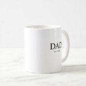 Modern Typography Dad Established Kaffeetasse (VorderseiteRechts)